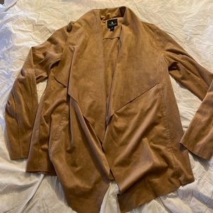 Jules & Leopold Faux Suede Shawl Jacket